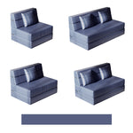 Modern Leathaire Sofa in Orange, Beige, and Light Blue for Stylish Living Rooms fsq-1423