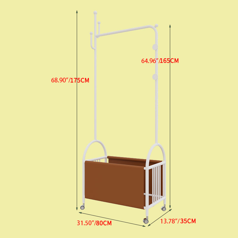 Stylish Faux Leather Coat Hanger with Storage & Hooks for Modern Homes hsj-2248