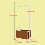 Stylish Faux Leather Coat Hanger with Storage & Hooks for Modern Homes hsj-2248