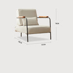 Stylish Cotton-Leathaire Chair in Trendy Yellow-Green and Cherry Wood Design fcp-1325