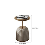 Elegant Ceramic Carbon Steel Tea Table with Microfiber Leather Finish fdl-2601