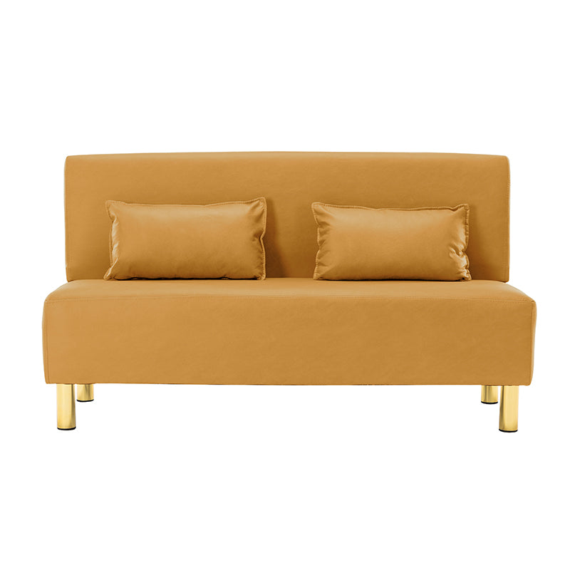 Stylish Multi-Color Sofa: Orange, Khaki, Dark Green, Blue & Light Brown with Premium Wood Finish & Techno Fabric Blend qm-15