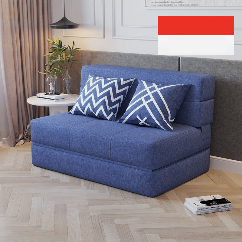 Luxurious Dark Gray-Blue Cotton-Linen Sofa - Modern Comfort in Light Khaki fsq-1416