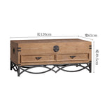 Rustic Charm Bedside Cupboard with Chinese Fir and Density Board - Vintage Style Storage Solution hdst-4232