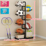 Multi-Tier Metal Sports Storage Rack for Balls & Equipment Organization hsen-2027