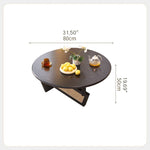 Elegant Dark Brown Ash Wood Sofa with Intricate Rattan Detailing htzm-1514