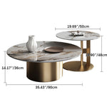 Sleek Sintered Stone & Stainless Steel Tea Table - Modern Design for Elegant Living Spaces fdl-2599