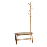 Elegant Cherry & Oak Wood Stool with Durable Kraft Paper Details fyx-896