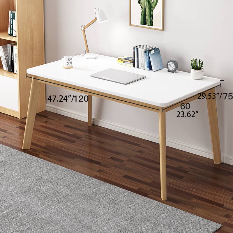 Solid Wood Table in Elegant White Finish - Perfect for Any Modern Home fxjc-920