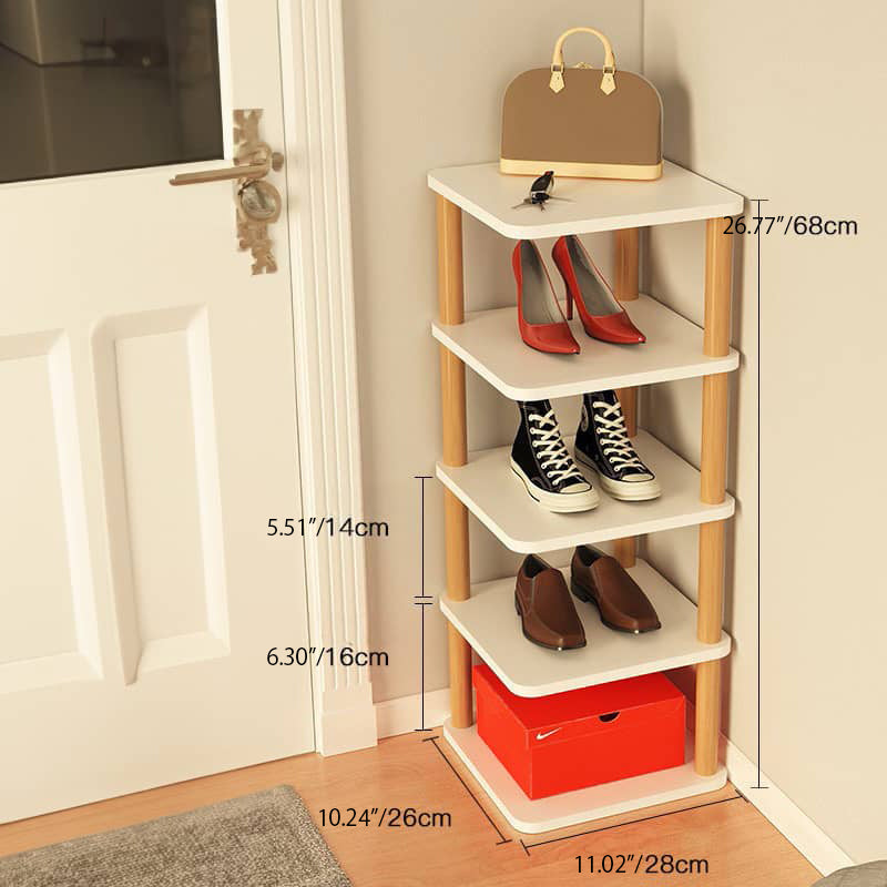 Sleek & Stylish Solid Wood Storage Rack - White, Natural, Black Finish Options fxjc-916