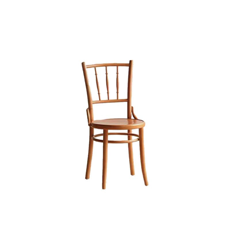 Elegant Light Brown Beech Wood Chair with Rattan Design fyx-888