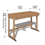 Handcrafted Table with Natural Wood Finish in Red Oak and Black Walnut hykmq-751