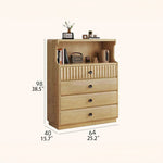 Modern Black Wood Cabinet Set with Elegant Storage Design hlxl-4412