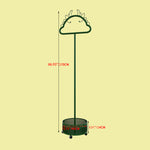 Stylish Metal Coat Hanger with Wheels and Convenient Storage Basket hsj-2253