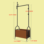 Stylish Faux Leather Coat Hanger with Storage & Hooks for Modern Homes hsj-2248