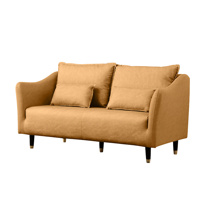 Stylish Dual-Tone Sofa Collection: Dark Blue, Orange, Green & More - Techno Fabric Cotton Blend qm-8