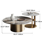 Sleek Sintered Stone & Stainless Steel Tea Table - Modern Design for Elegant Living Spaces fdl-2599