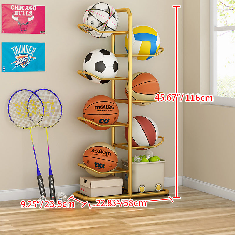 Multi-Tier Metal Sports Storage Rack for Balls & Equipment Organization hsen-2027