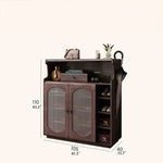 Stylish Glass Multi-Layer Cabinet with Sleek Storage Design for Modern Homes hlxl-4398