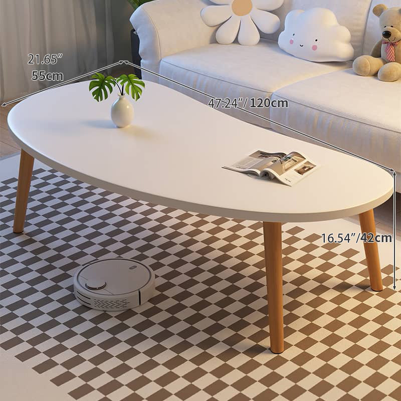 Sleek Natural White Solid Wood Tea Table – Modern Elegance for Your Living Room fxjc-918