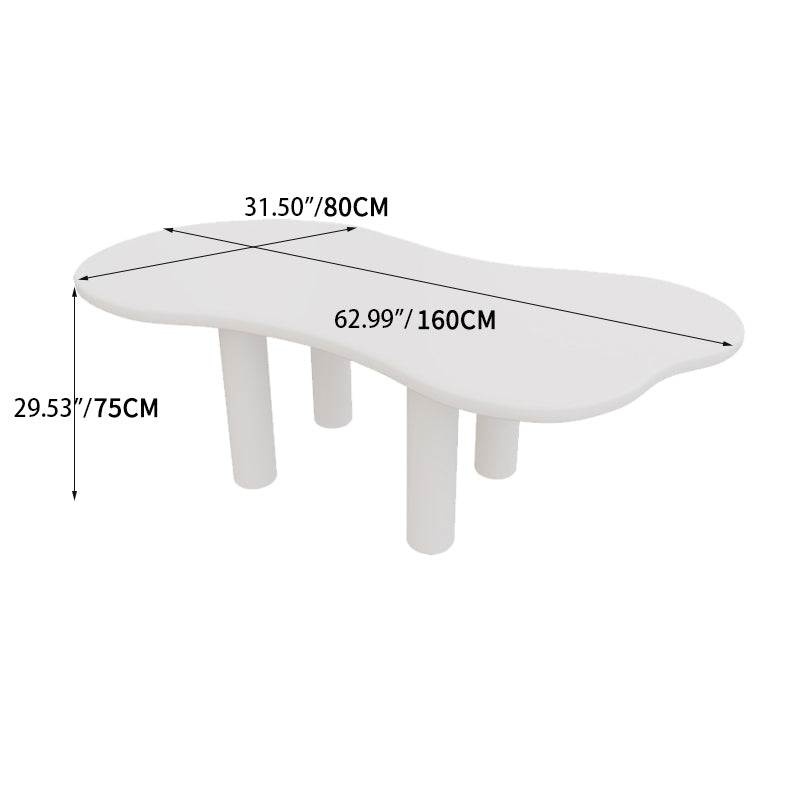 Sleek Contemporary White Oval Dining Table - Elegant Home Centerpiece hsj-2254