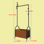 Stylish Faux Leather Coat Hanger with Storage & Hooks for Modern Homes hsj-2248