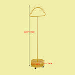 Stylish Metal Coat Hanger with Wheels and Convenient Storage Basket hsj-2253