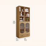 Sleek Multi-Layer Glass & Aluminum Cabinet for Modern Interiors hlxl-4414