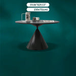 Sleek Matte Black Ceramic Table - Modern Furniture for Sophisticated Spaces hagst-1672