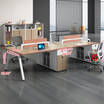 Stylish Particle Board Table in Brown, White, and Gray Finishes qs-153