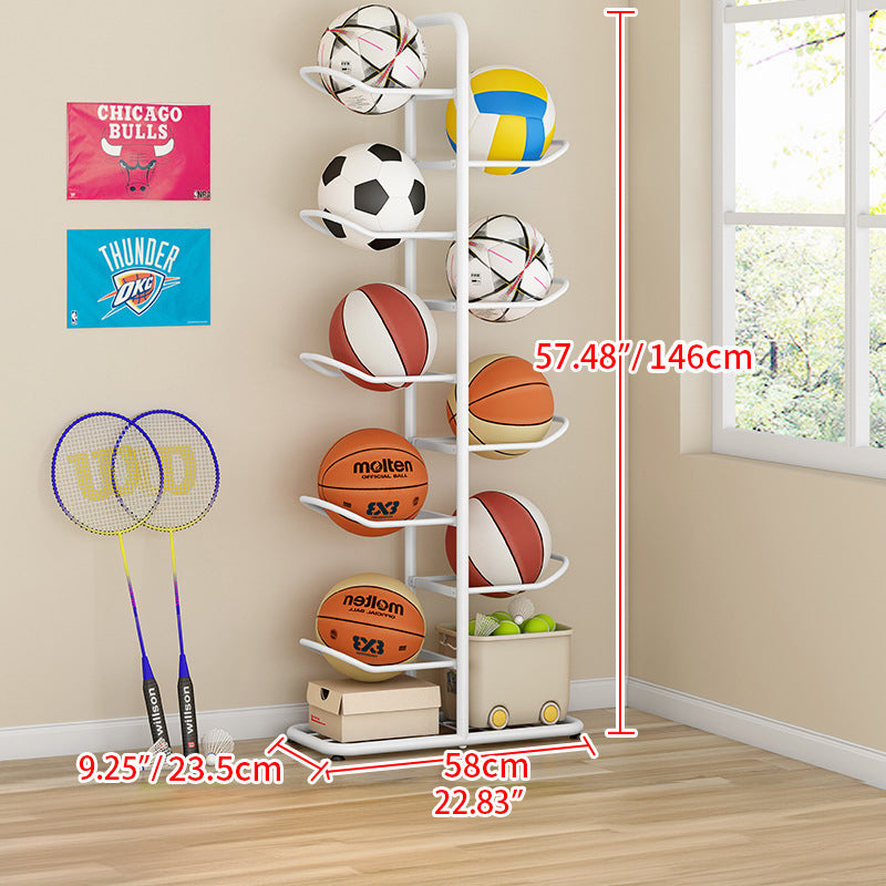 Multi-Tier Metal Sports Storage Rack for Balls & Equipment Organization hsen-2027