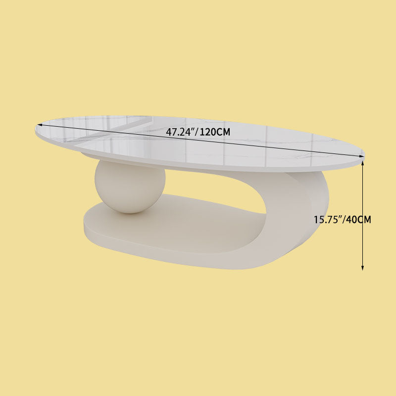 Sleek Sintered Stone Tea Table for Modern Living Room Decor hsj-2276