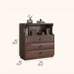 Modern Black Wood Cabinet Set with Elegant Storage Design hlxl-4412