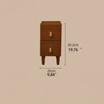 Cherry Wood Nightstand with Glass and Boxwood Accents - Elegant Design for Bedroom Storage fpmxm-2799