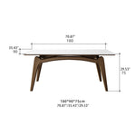Elegant Ash Wood & Sintered Stone Table for Modern Living Spaces fjx-2662