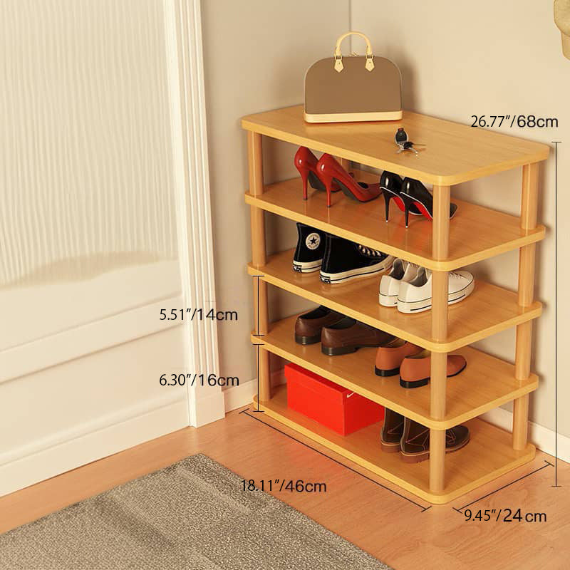 Sleek & Stylish Solid Wood Storage Rack - White, Natural, Black Finish Options fxjc-916