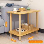 Sleek White Natural Wood Tea Table with Multi-Layer Board Design fxjc-510