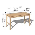 Premium Solid Wood Table - Elegant Brown, Red Oak & Black Walnut Choices hykmq-749