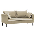 Stylish Mint Green & Dark Blue Sofa with Techno Fabric for Modern Living Rooms qm-5