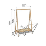 Premium Wooden Coat Hangers - Cherry, Red Oak, Black Walnut with Elegant Rattan Accents hykmq-783