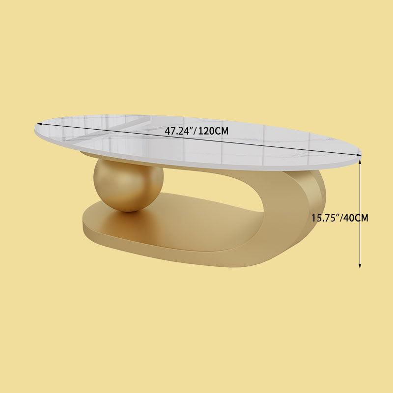 Sleek Sintered Stone Tea Table for Modern Living Room Decor hsj-2276