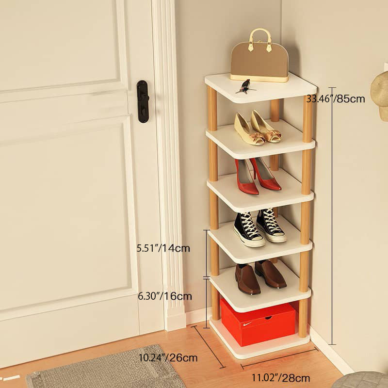 Sleek & Stylish Solid Wood Storage Rack - White, Natural, Black Finish Options fxjc-916