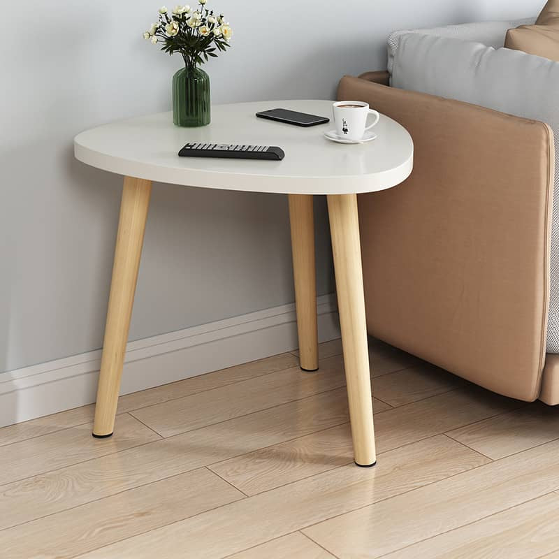 Elegant Solid Wood Tea Table – Modern White, Natural, & Black Design fxjc-919