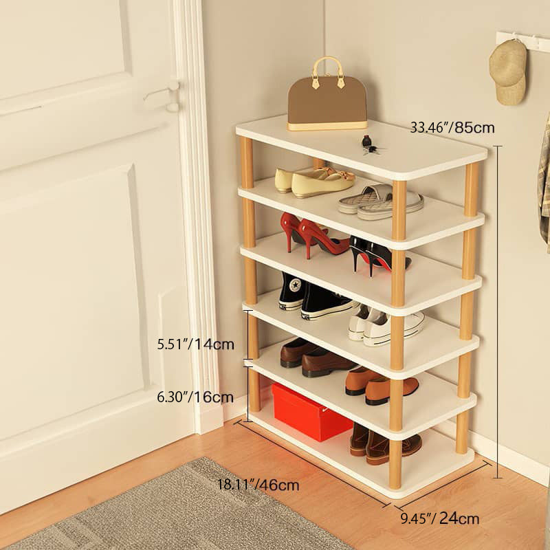 Sleek & Stylish Solid Wood Storage Rack - White, Natural, Black Finish Options fxjc-916