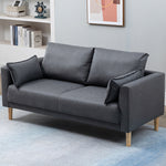 Stylish Multi-Color Techno Fabric Sofa with Wooden Accents – Brighten Your Living Space yr-121