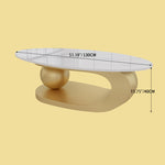Sleek Sintered Stone Tea Table for Modern Living Room Decor hsj-2276