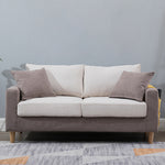 Stylish Multi-Color Scratch-Resistant Fabric Sofa with Rubber Wood Legs yr-123
