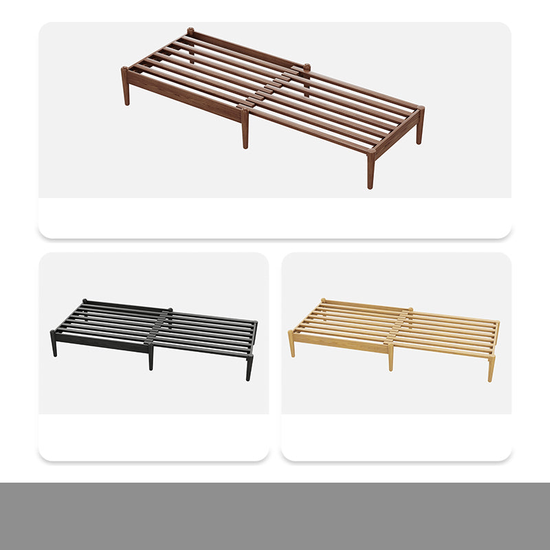 Elegant Brown and Black Natural Wood Bed – Premium Ash Wood Frame fjjj-1652