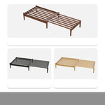 Elegant Brown and Black Natural Wood Bed – Premium Ash Wood Frame fjjj-1652