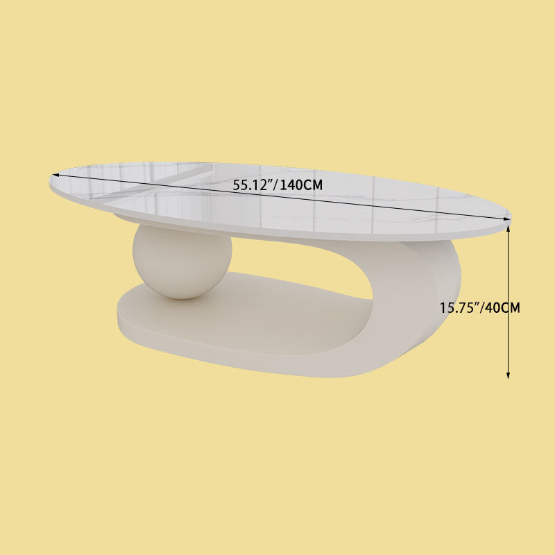 Sleek Sintered Stone Tea Table for Modern Living Room Decor hsj-2276